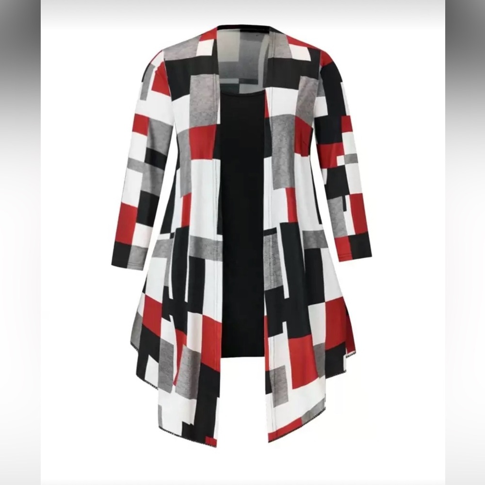 SHEIN Curve Geometric Kimono Cardigan | 2XL | New Without Tags